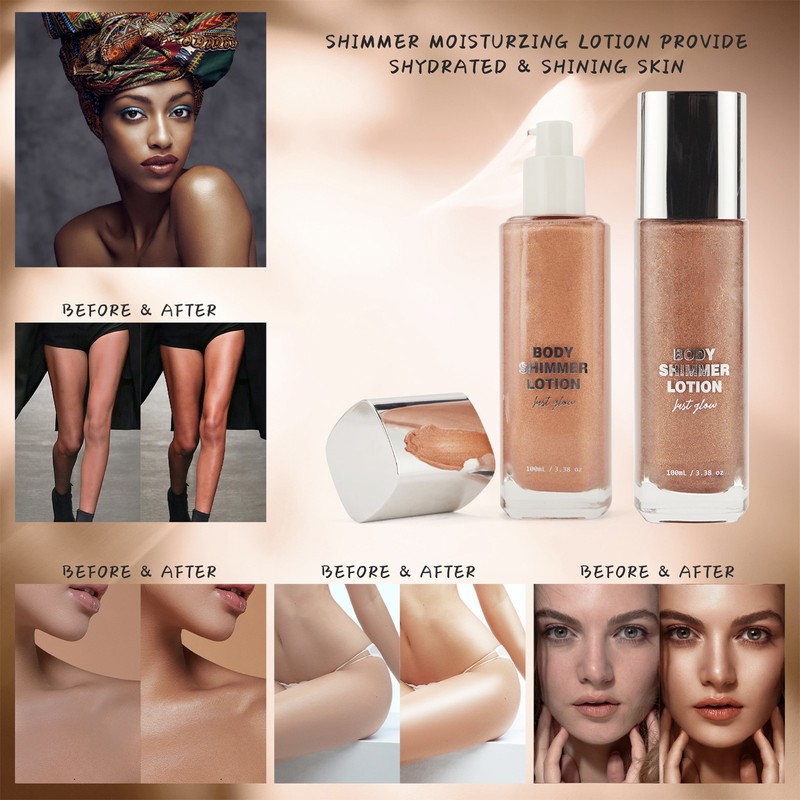 Glitter Body Lotion Skin Brightening Light Texture Reflective Shiny Highlighter