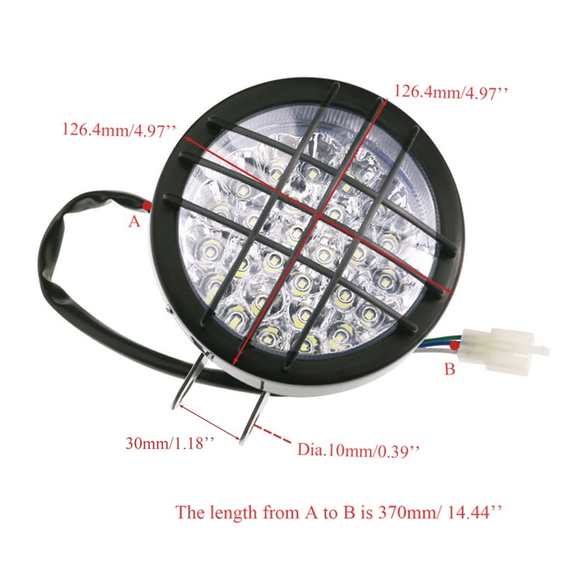 PRO BAT 12V Front LED Headlight Lamp Head light For