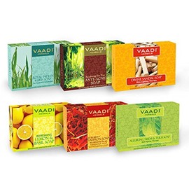 Vaadi Herbals Traditional Remedy Luxurious Handmade Herbal Soaps, 75g (Pack of 6)