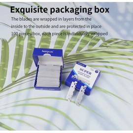 Matgicol 100 blades Matgicol Super Stainless Single Edge Razor Blades