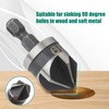 Countersink Drill Bit Set, 3 Pcs 12/16/19mm 1/4 Inch Hex