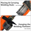 Chanharm Flame-Resistant Electrode Bag, Cowhide Leather Welding Rod Holder, Wearable