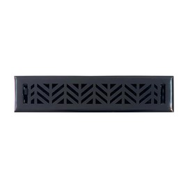 Empire Register Co, Decorative Air Vent Covers - 2x14 inch, Chevron Design, Oil Rubbed Bronze Finish, Heavy Duty Walkable Floor Register, Metal Damper Attached