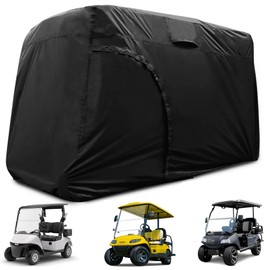 Joymo Golf Cart Cover 4 Passenger,156"/144"/125"/114"/108" Waterproof Golf Club Car Onward 4 Precedent Rain Covers,Outdoor Evolution Classic 4 Plus Protective Golf Cart Covers - 108 x 55 x 75 inches