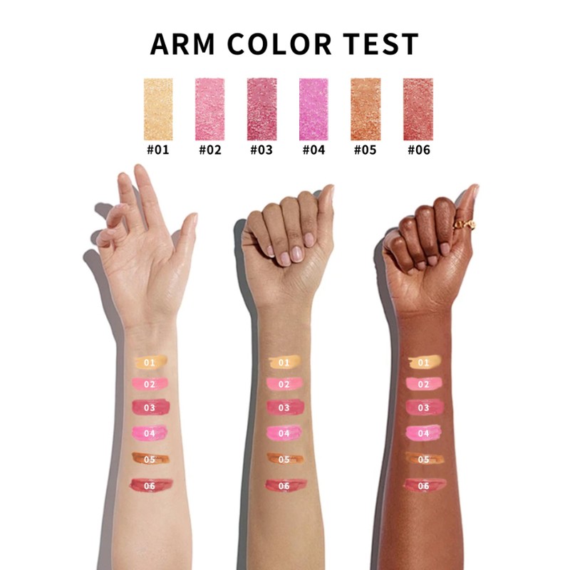 Lippenstift mit Pailletten, Metallic-Lippenstift, matt, langanhaltend, hochpigmentiert, schimmernd, wasserfest, Lippenbalsam,
