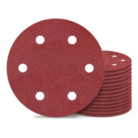 HOTCKB Pack of 15 Sanding Papers 225 mm Velcro Sanding Discs 6 Hole Orbital Sandpaper Grit 240