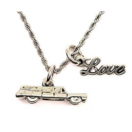 ChubbyChicoCharms Hearse Rope Chain Cursive Love Necklace