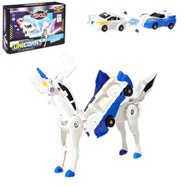 JOYVOVO Transforming Car Unicorn Toys, Collision to Magical Unicorns, Ultimate Transforming Unicorn Car-Robot, Magnetic Toys, Transforming Car Robot Toy, Magic Flying Wing Pegasus, Gift for Kids
