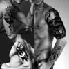 Yazhiji 56 Sheets Temporary Tattoos Stickers 11 Sheets Half Arm