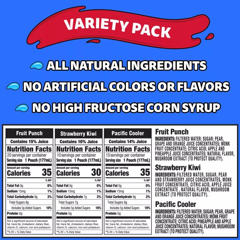 Capri Sun Variety Pack 6 fl. oz. pouches, 40 pk.