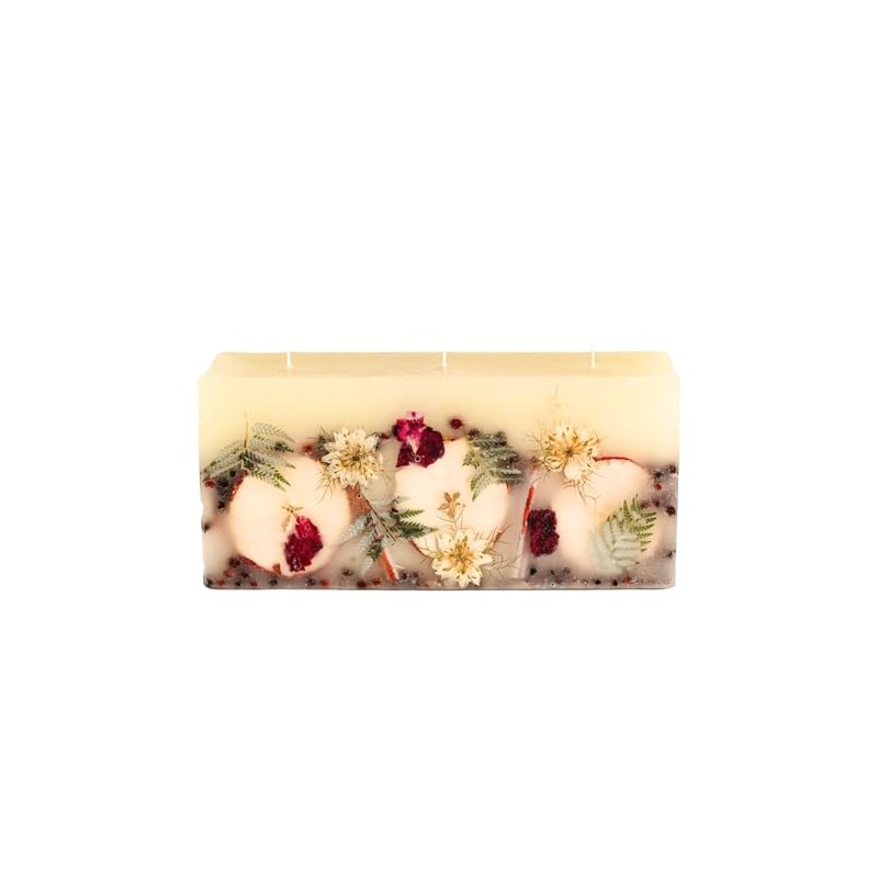 Rosy Rings Botanical Large Brick Candle, 3 Wicks, 160 Hour