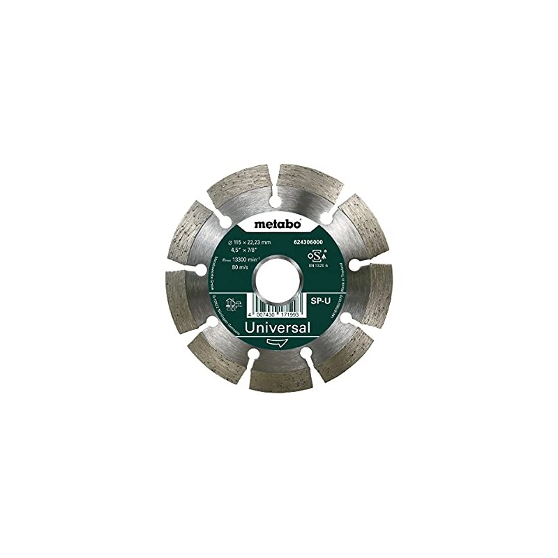 metabo 624306000 New Diamond Disc, Green, 115 x 22.23 mm