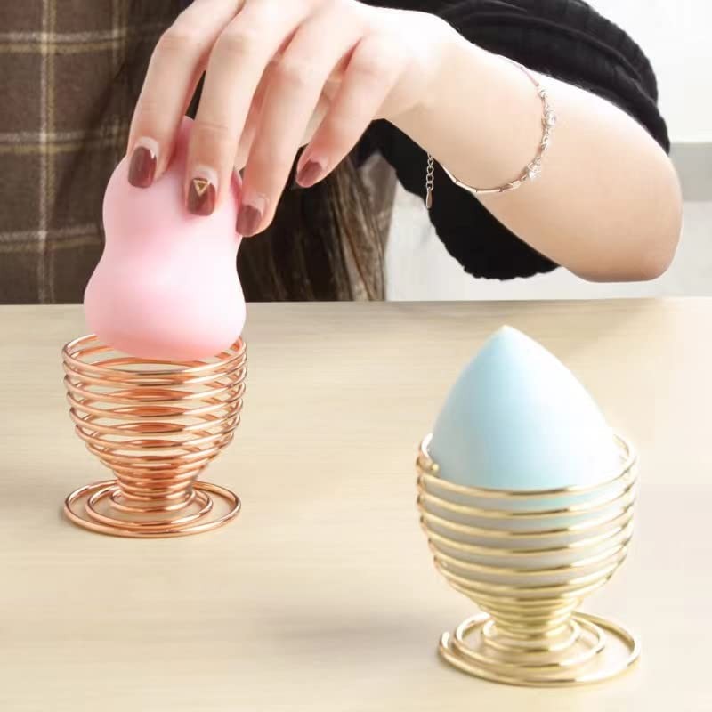 3 Pieces Makeup Sponge Holder Stainless Steel Wire Spiral Spring
