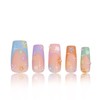 LOVFUL Press on Nails Summer Breeze Blue French Tip| Handmade