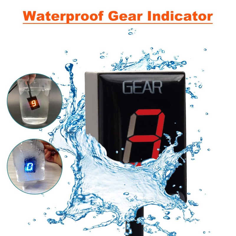 PETCHOR Motorcycle Gear Indicator 6 Speed Digital Gear Indicator, Gear