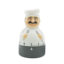 Taikemeti Kitchen Mechanical Timer - 1-60 Minute Countdown, Cute Chef Style, No Battery Needed for Multi-Scene Use