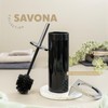 bremermann Savona Round Toilet Brush Holder with Wall Mount, Toilet