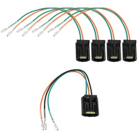 YINETTECH 5pcs LED Light Blub Wiring Conversion Kit 2 Pin and 3 Pin Plugs Compatible with Land Rover Defender 1983-1993