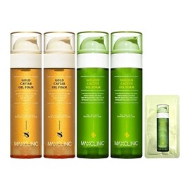 Max Clinic Oil Foam Cleansing 110g 2 golden cactus + 2 caviar + sample / 맥스클리닉 오일 폼 클렌징 110g 골든 선인장 2개+캐비어 2개+샘플