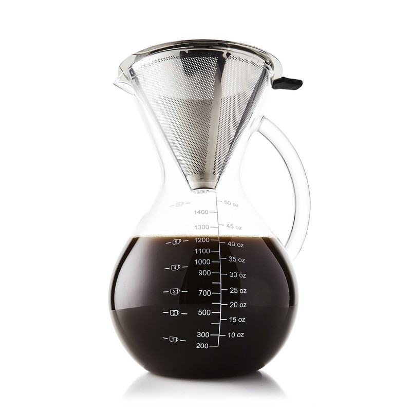 Apace Living SultryBrew Pour Over Kaffeebereiter inkl. Kaffeeschaufel und Korkdeckel