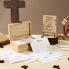 Wonderjune 100 Pcs Prayer Cards with Prayer Box Leaves Wooden