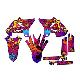 2002-2004 fits UFO Restyle YZ 125 Zany Pink Senge Graphics Base Kit Compatible with Yamaha