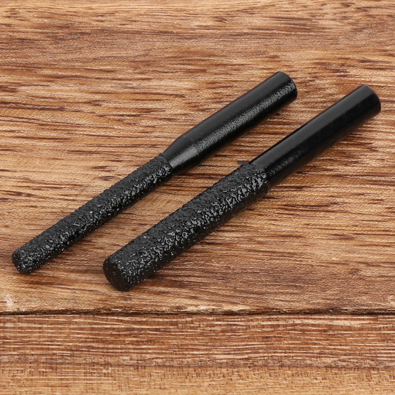 2Pcs Diamond Router Bits Black Brazed Straight Shank for Quartz