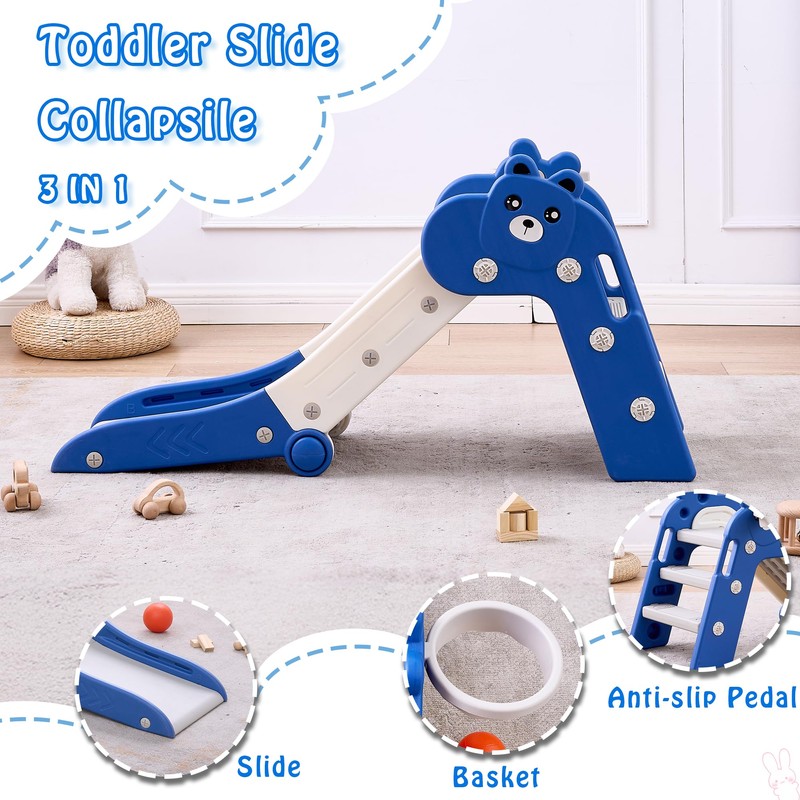 GITAWUSA Toddler Slide Foldable Slides for Toddlers Slider for Kids