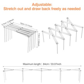 WUGU Deckelhalter Rippchenhalter aus Edelstahl, Verstellbarer Spareribshalter, Multifunktionales Teleskoplagerregal Zubehör, Aufbewahrung Organizer für Pfannen für Küchen und Grill, BBQ Grillpartys