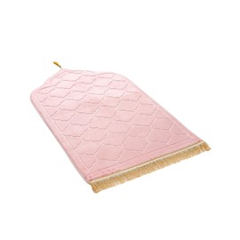 JE JOUE Prayer Rug Muslim Mat Islamic - Thickening Sponge Muslim Rug for Men Women Eid Travel Ramadan, Soft Luxury Great for Knees and Forehead （Pink）