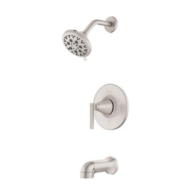 Pfister Vedra Tub & Shower Trim Kit, Valve and Cartridge Included, 1-Handle, Spot Defense Brushed Nickel Finish, 8P8WS2VEDGS