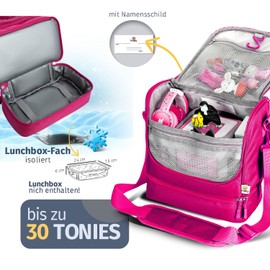 Knuffig - Toniebox bag - with insulated lunch box compartment - extra space for up to 30 Tonies (Fox), Princess, Children's bag