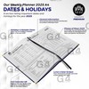 G4GADGET 2025 A4 Week To View Blue Diary Week On