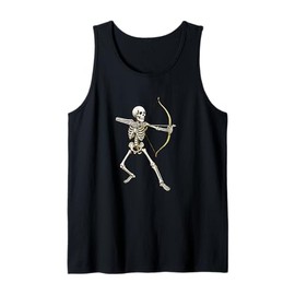 Skeleton Archer Archery Bow and Arrow Tank Top