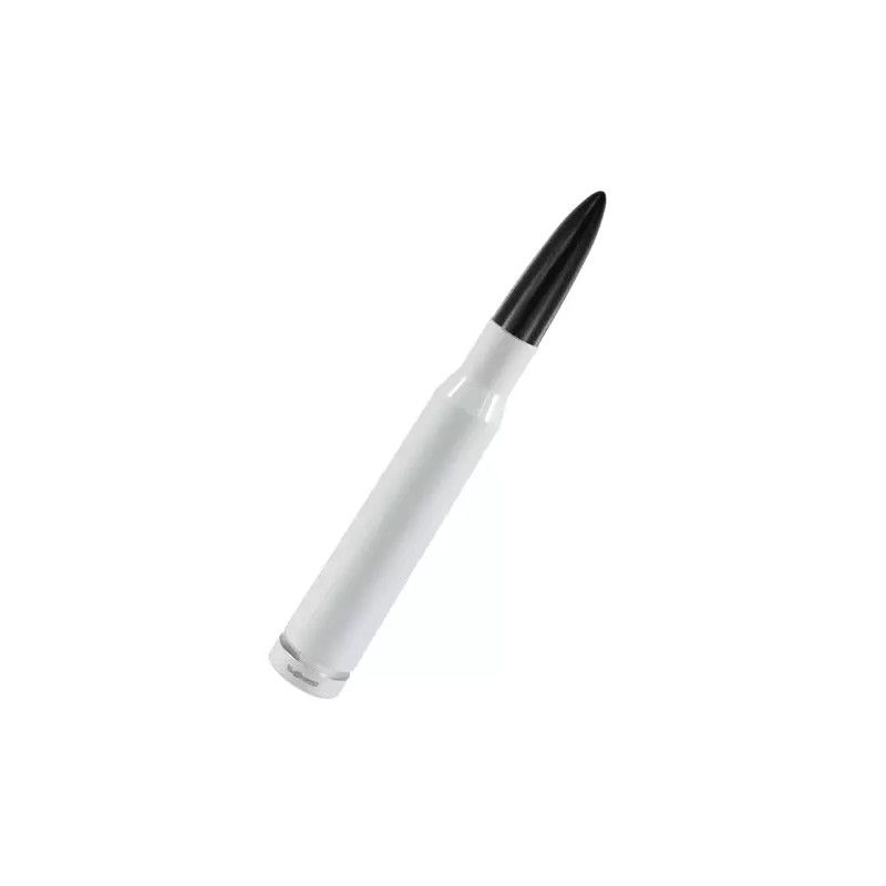 VMS Black White Bullet Antenna for Chevy Silverado and GMC