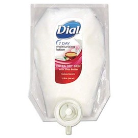 Dial Extra Dry 7-Day Moisturizing Lotion with Shea Butter, 15 oz Refill, 6/Carton