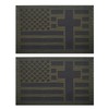 2 PCS EmWoot American Flag Cross Patches Reflective Patch Laser