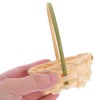 Abaodam 6 Pcs Mini Woven Bamboo Baskets with Handles Versatile
