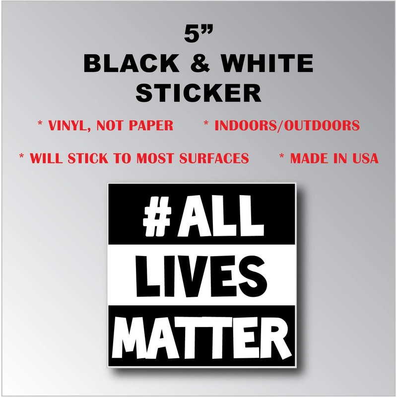 All Lives Matter ALM Square Sticker Decal (5)