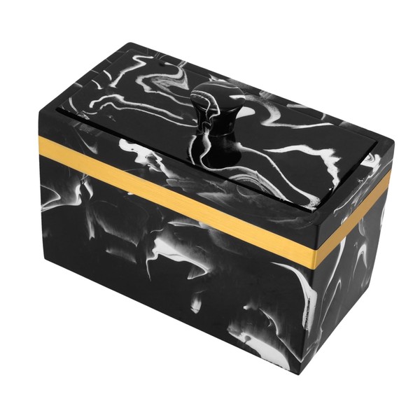 NOLITOY Cotton Pad Container for Bathroom Marble Design Holder Easy