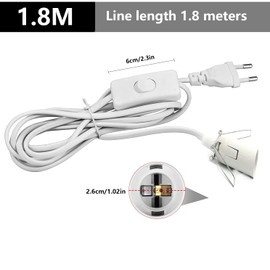 LongZYU LongZYU 2 pieces cable with switch for salt lamp lamp holder E14 with 1.8 m lamp cable with switch EU plug salt lamp holder insulation salt lamp cable salt lamp holder switch white?