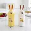 EGGLION Yellow Automatic Bunny Toothpick Dispenser – One-Touch Press-to-Dispense Toothpick