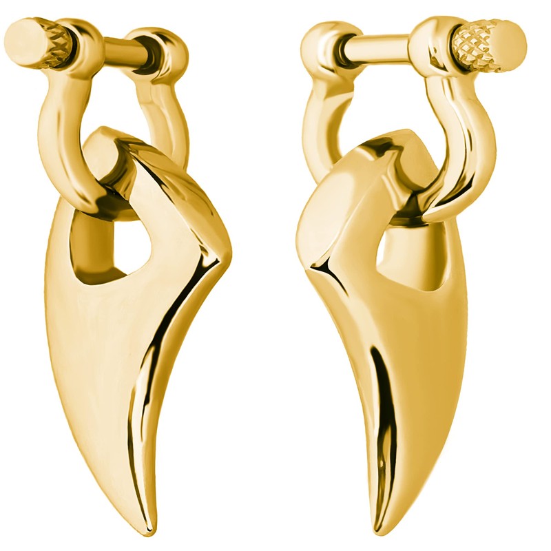 DEWGEM Heavy Ear Hangers for Tunnels - Gold Ear Stretching