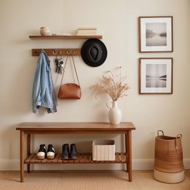 Coat Hooks Wall Hooks for hanging - Bronze Heavy Duty Hooks - Double Prong Metal Hooks - for Coats, Bags, Hats, Towels, Bathroom, Closet, Sturdy, Durable, Rust-Resistant, Easy Installation, 8 pack