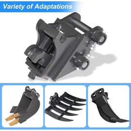 Mini Excavator Quick Change Hitch - Manual Attachment for 0.8-1.5 Ton Machinery,Easy Attachment Swap,90MM/3.54in Span, 25MM/0.98in Hole, 90MM/3.54in Center Wheelbase
