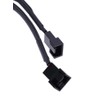 Sleeved Molex to x2 PC Fan Splitter Cable, 27cm, Black