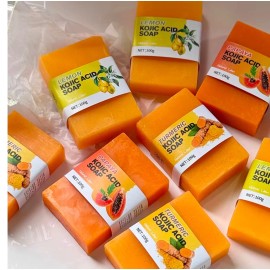 Unbranded 3-pk Papaya Kojic Acid Whitening Bar Soap Cleanser USA Stock