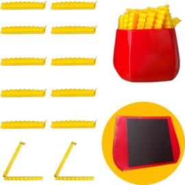 Magnetic Fries Clips Set - 12 Cute French-Fry-Shaped Bag Clips with Durable Magnetic Storage Box | Keep Food Fresh & Organized | Practical Kitchen Accessories for Fridge, Chips Bags & Packages