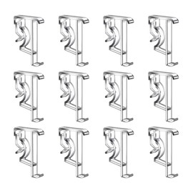 KarDoL 12pcs Blind Valance Clips, Window Blind Clips 2 Inch Clear Plastic Hidden Channel Valance Replacement Clips for The Valance with a Groove in The Back, Horizontal Wood Blinds Accessories Parts