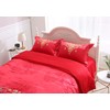 I-MART King Size Chinese Wedding Red Bedding Set, Asian Bedding